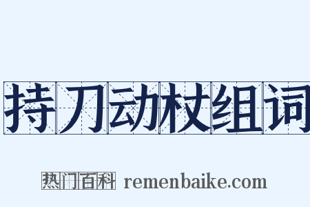 持刀动杖组词是什么意思的图片